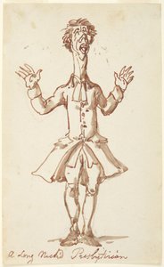 En presbyterianer med lang hals av Thomas Rowlandson