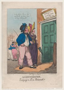 Overnatting eller losji til leie i Portsmouth!!, 30. juni 1808., 30. juni 1808. av Thomas Rowlandson
