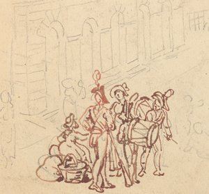 Albumtegning av Thomas Rowlandson