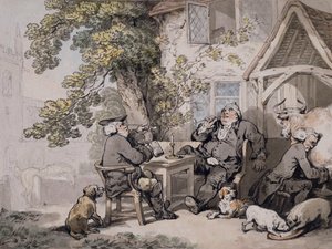 Alehouse Politikere, ca. 1785-90 av Thomas Rowlandson
