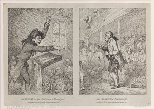 An Essay on the Sublime & Beautiful, The Maiden Speech, 1. oktober 1785., 1. oktober 1785. av Thomas Rowlandson