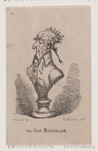 En gammel ungkar, 1808., 1808. av Thomas Rowlandson