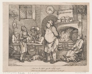 Og nå hans løftede øyne taket søkte..., 1787., 1787. av Thomas Rowlandson