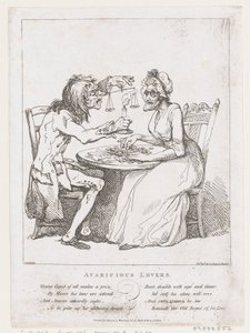 Avaricious Lovers, 1. august 1797., 1. august 1797. av Thomas Rowlandson