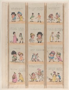 Borders for Rooms, Extravaganzas Plate 6, 2. mai 1799., 2. mai 1799. av Thomas Rowlandson