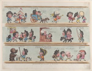Borders for Rooms & Halls, Plate 8, 20. juni 1799., 20. juni 1799. av Thomas Rowlandson