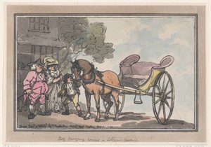 Gutt som bringer rundt en borgers læreplan, 1. august 1787., 1. august 1787. av Thomas Rowlandson