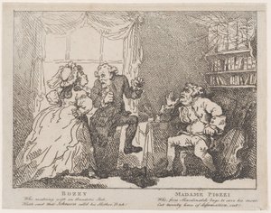 Bozzy og Madame Piozzi Frontispice, Bozzy og Piozzi av Peter Pindar, 1780-86., 1780-86. av Thomas Rowlandson