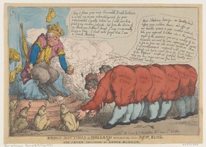 Bred bunn i Holland tilbeder sin nye konge, 23. juli 1806., 23. juli 1806. av Thomas Rowlandson