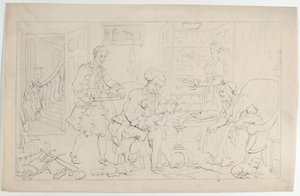Childhood: The First Tutor, fra The Dance of Life, 1. september 1817., 1. september 1817. av Thomas Rowlandson