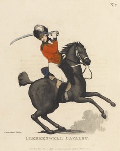 Clerkenwell Cavalry, ca. 1799 (farget akvatint) av Thomas Rowlandson