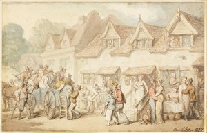 Trener som skifter hest av Thomas Rowlandson