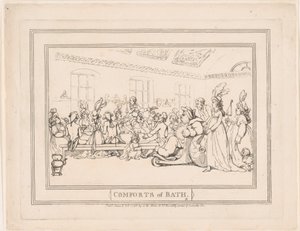 «Comforts of Bath», plate 11 av Thomas Rowlandson