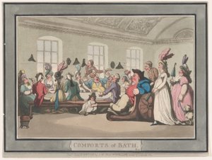 Comforts of Bath, Plate 11, 6. januar 1798., 6. januar 1798. av Thomas Rowlandson