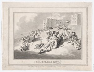 Comforts of Bath, Plate 12, 6. januar 1798., 6. januar 1798. av Thomas Rowlandson