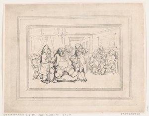 Comforts of Bath, Plate 1, 6. januar 1798., 6. januar 1798. av Thomas Rowlandson