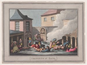 Comforts of Bath, Plate 7, 6. januar 1798., 6. januar 1798. av Thomas Rowlandson