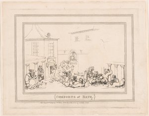 Comforts of Bath, Plate 7, 6. januar 1798., 6. januar 1798. av Thomas Rowlandson