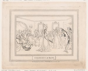 Comforts of Bath, plate 8, 6. januar 1798., 6. januar 1798. av Thomas Rowlandson