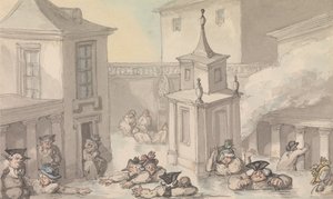 Baths bekvemmeligheter: Bath av Thomas Rowlandson