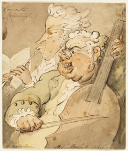 Concerto Spirituale [med] Messengers Boch og Abel av Thomas Rowlandson