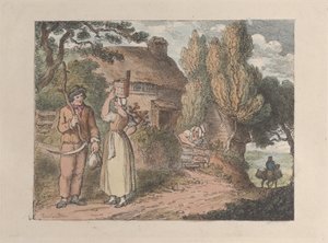 Cornwall, An Overlooker, fra Views in Cornwall, 1812., 1812. av Thomas Rowlandson