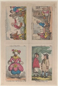 Kostyme til Hogs Norton, How a Man May Shoot His Own Wig, og The Maid of Mim, 1809., 1809. av Thomas Rowlandson