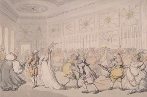 Hoffolk som passerer gjennom vaktkammeret, St James