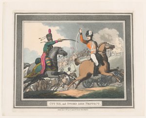 Cut Six, and Sword Arm Protect, 1. september 1798., 1. september 1798. av Thomas Rowlandson