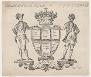 Dedikert til den nyopprettede E-l av L-nsd-le, 11. mai 1784., 11. mai 1784. av Thomas Rowlandson