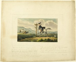 Doctor Syntax Losing His Way, fra The Tour of Doctor Syntax av Thomas Rowlandson