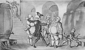 Doktorsyntaks frigjort fra kjelleren, 1817 av Thomas Rowlandson