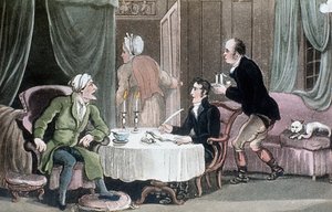 Doktorsyntaks som lager sitt testamente, c1816 av Thomas Rowlandson