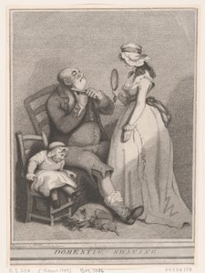 Barbering i hjemmet av Thomas Rowlandson