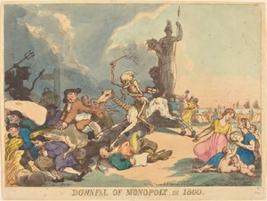 Monopolets fall i 1800 av Thomas Rowlandson