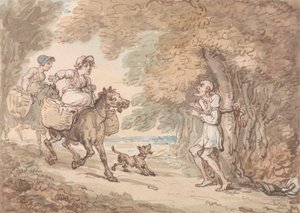 Dr. Syntax Bound to a Tree av Highwaymen av Thomas Rowlandson