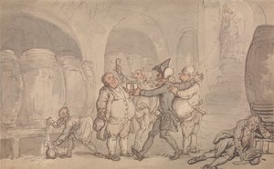 Dr. Syntax frigjort fra kjelleren av Thomas Rowlandson