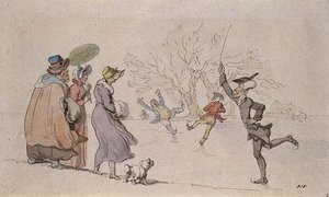 Dr. Syntax Skating av Thomas Rowlandson