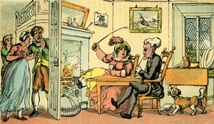 "Dr Syntax kom tilbake fra turneen" av Thomas Rowlandson