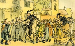 'Dr Syntax legger ut på sin andre turné' av Thomas Rowlandson
