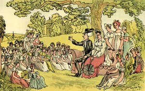 "Dr Syntax besøker en internatskole" av Thomas Rowlandson