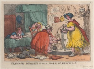 Dram-a-tic Demireps på deres morgenprøve, 30. september 1810., 30. september 1810. av Thomas Rowlandson