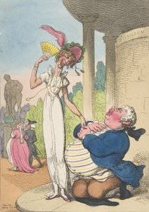 Dropsy Courting Consumption, 25. oktober 1810., 25. oktober 1810. av Thomas Rowlandson