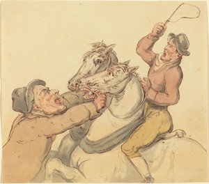 Drovers med et par oppdrettshester av Thomas Rowlandson