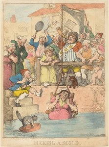 Ducking a scold av Thomas Rowlandson
