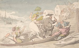 østlige vinder, ca. 1810. av Thomas Rowlandson.