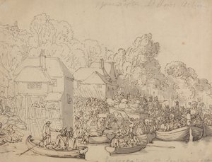 Ombordstigning i Southampton, 20. juni 1794 (versjon A) av Thomas Rowlandson