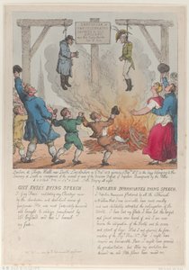 Henrettelse av to berømte fiender fra Old England, 27. november 1813., 27. november 1813. av Thomas Rowlandson