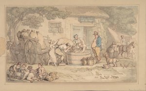Jordbruksscene, 1780-1827. av Thomas Rowlandson