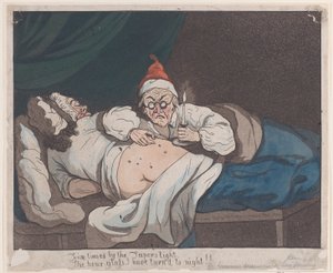 Fem ganger ved Tapers lys, Timeglasset jeg har blitt til natt!!, 1793., 1793. av Thomas Rowlandson